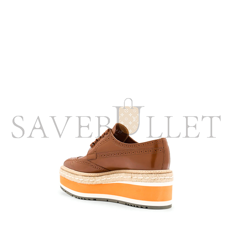 Pra*a spazzolato re-edition platform wingtip loafers